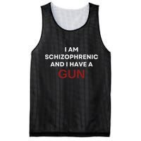 I Am Schizophrenic And I Have A Gun Mesh Reversible Basketball Jersey Tank