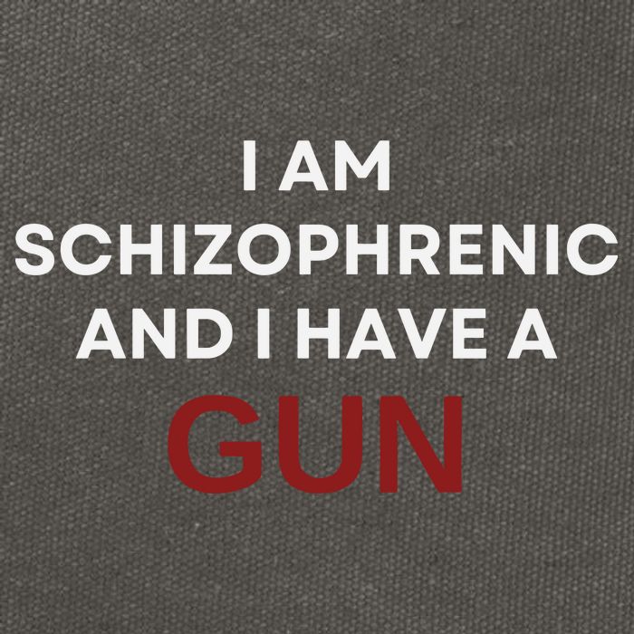 I Am Schizophrenic And I Have A Gun Cotton Canvas Backpack