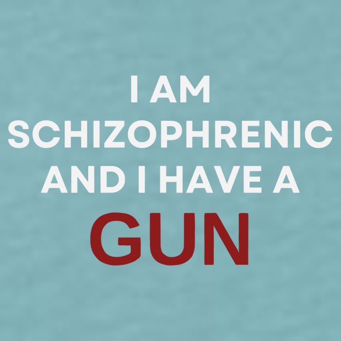 I Am Schizophrenic And I Have A Gun Sueded Cloud Jersey T-Shirt