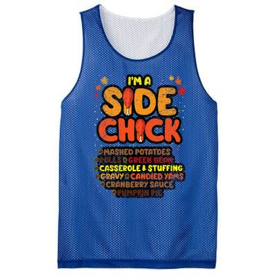 Im A Side Chick Thanksgiving Day Funny Turkey Leg Autumn Mesh Reversible Basketball Jersey Tank