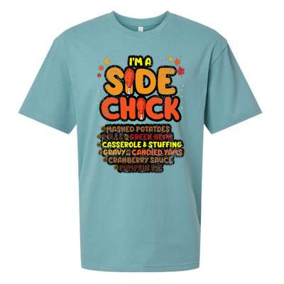 Im A Side Chick Thanksgiving Day Funny Turkey Leg Autumn Sueded Cloud Jersey T-Shirt