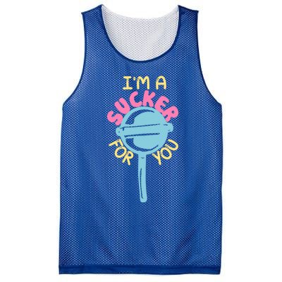 I'm A Sucker For You Cool Gift Mesh Reversible Basketball Jersey Tank