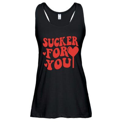 Im A Sucker For You Candy Heart Love Happy Valentines Day Ladies Essential Flowy Tank