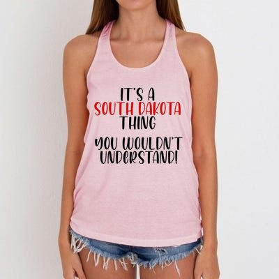 ItS A South Dakota Thing State South Dakota Women's Knotted Racerback Tank