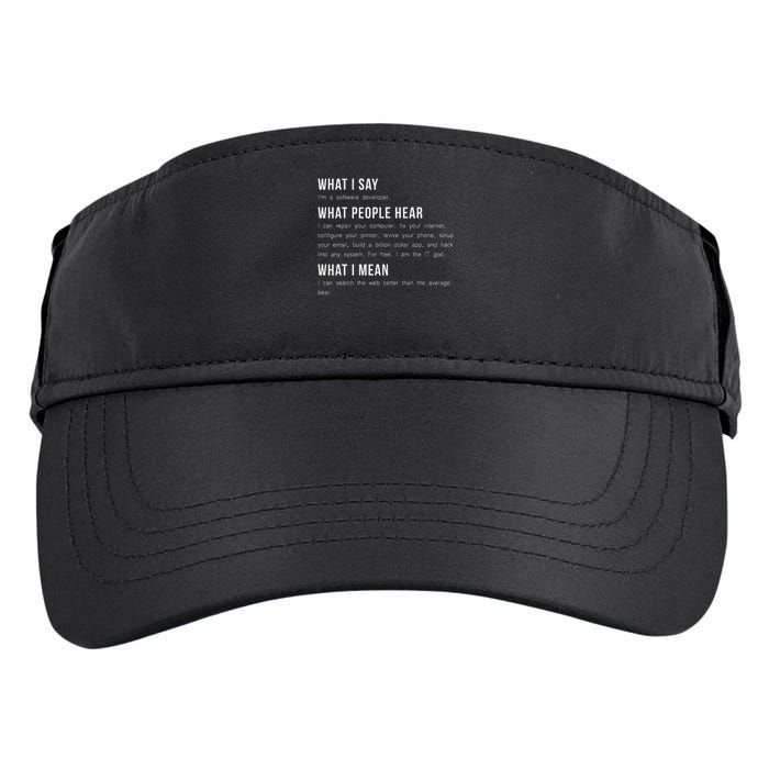 I'm A Software Developer Funny Programming Adult Drive Performance Visor