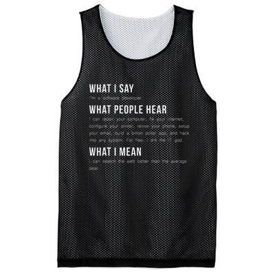 I'm A Software Developer Funny Programming Mesh Reversible Basketball Jersey Tank