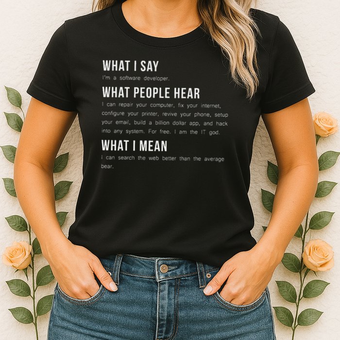 I'm A Software Developer Funny Programming Women's T-Shirt