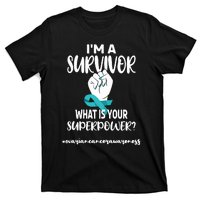 IM A Survivor Cancer Survivor Teal Ovarian Cancer Warrior T-Shirt