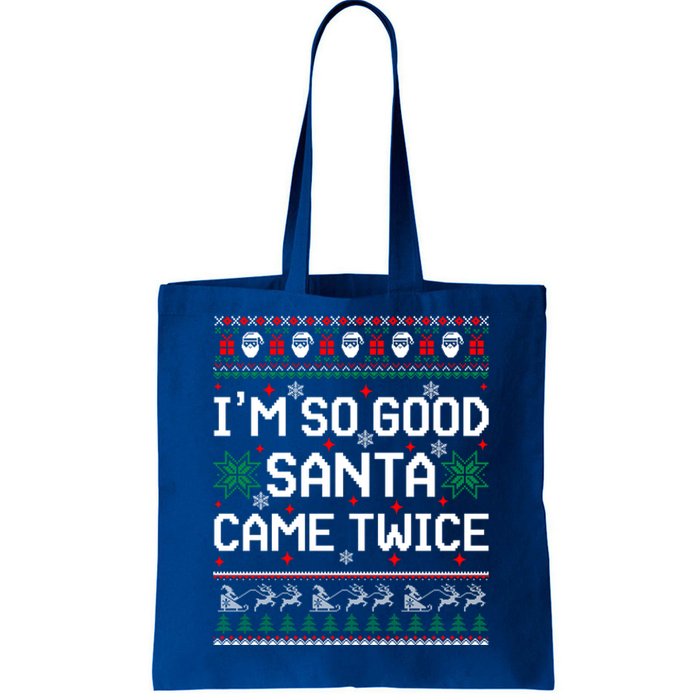 I Am So Good Santa Came Twice Couple Matching Christmas Gift Tote Bag