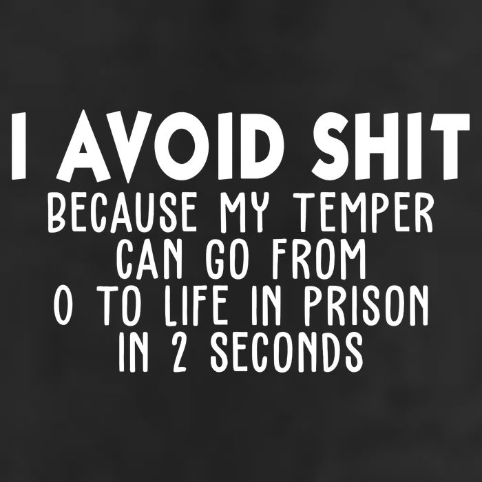 I Avoid Sh*t Because My Tempter Can Go From 0 To Life In Prison Funny Knit Cap Winter Beanie