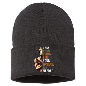 I Am Strong Libra King in Crown Zodiac Horoscope Gift  Sustainable Knit Beanie