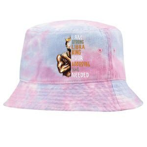 I Am Strong Libra King in Crown Zodiac Horoscope Gift  Tie-Dyed Bucket Hat