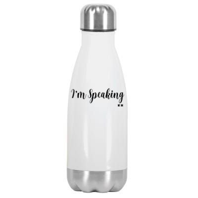 I Am Speaking Kamala Harris Stainless Steel Insulated Water Bottle