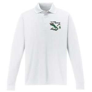 I’M A Social Caterpillar Performance Long Sleeve Polo