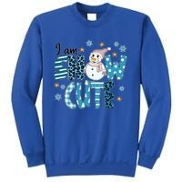 I Am Snow Cute Leopard Blue Winter Christmas Great Gift Sweatshirt