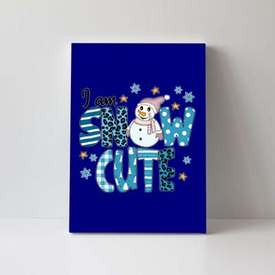 I Am Snow Cute Leopard Blue Winter Christmas Great Gift Canvas