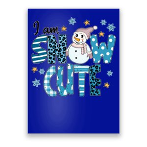 I Am Snow Cute Leopard Blue Winter Christmas Great Gift Poster