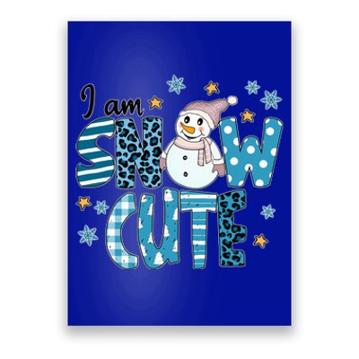 I Am Snow Cute Leopard Blue Winter Christmas Great Gift Poster