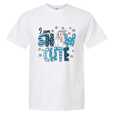 I Am Snow Cute Leopard Blue Winter Christmas Great Gift Garment-Dyed Heavyweight T-Shirt