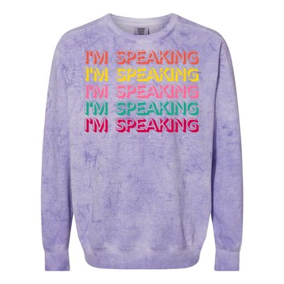 I Am Speaking Kamala Harris Feminist Crewneck Feminist Gift Colorblast Crewneck Sweatshirt