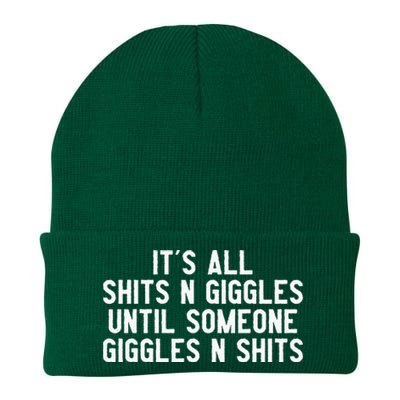 ItS All Shits And Giggles Until Someone Giggles And Shits Knit Cap Winter Beanie