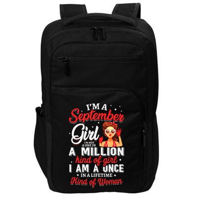 Im A September Girl Birthday Gifts Impact Tech Backpack