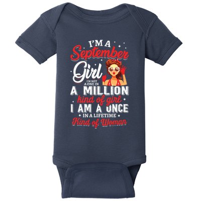 Im A September Girl Birthday Gifts Baby Bodysuit