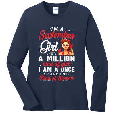 Im A September Girl Birthday Gifts Ladies Long Sleeve Shirt