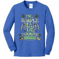 Im A Simple I Like Doobies And Boobies Weed 420 Gift Kids Long Sleeve Shirt