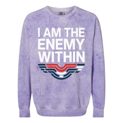 I Am The Enemy Within Colorblast Crewneck Sweatshirt