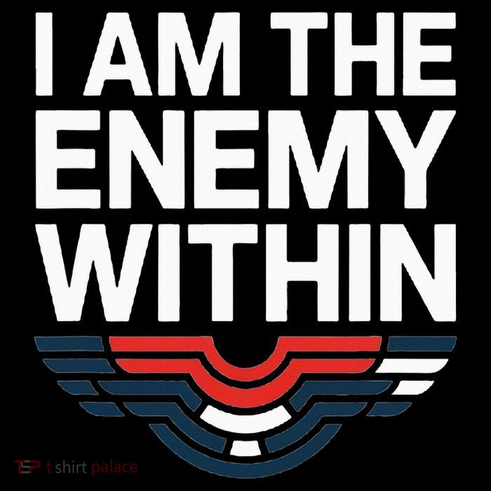 I Am The Enemy Within Drawstring Bag