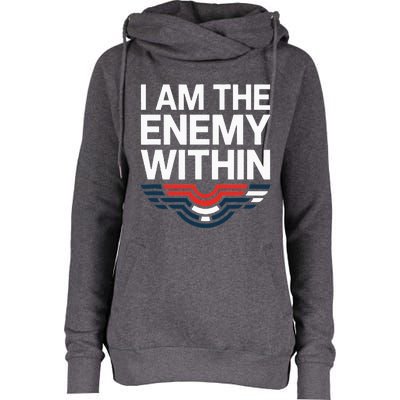 I Am The Enemy Within Womens Funnel Neck Pullover Hood