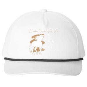 I Am Thankful For Horses Dogs Family Riding Horse Gift Snapback Five-Panel Rope Hat