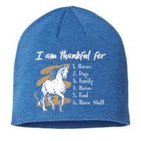 I Am Thankful For Horses Dogs Family Riding Horse Gift Sustainable Beanie