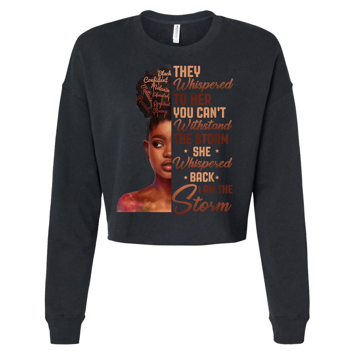 I Am The Storm Black History Month African Cropped Pullover Crew
