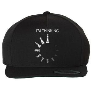 I Am Thinking Chess Pieces Im Thinking Chess Player Lover Wool Snapback Cap