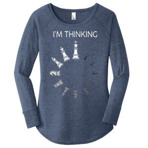 I Am Thinking Chess Pieces Im Thinking Chess Player Lover Women's Perfect Tri Tunic Long Sleeve Shirt