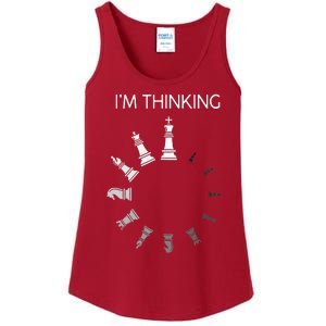 I Am Thinking Chess Pieces Im Thinking Chess Player Lover Ladies Essential Tank