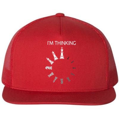 I Am Thinking Chess Pieces Im Thinking Chess Player Lover Flatbill Hat