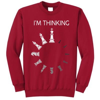 I Am Thinking Chess Pieces Im Thinking Chess Player Lover Tall Sweatshirt