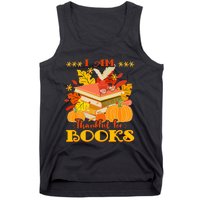 I Am Thankful For Books Fall Librarian Funny Thanksgiving Tank Top