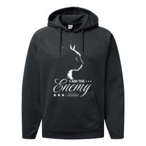 I Am The Enemy Within Cat Ladies Kamala Harris 2024 Performance Fleece Hoodie