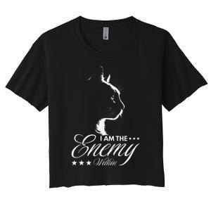 I Am The Enemy Within Cat Ladies Kamala Harris 2024 Women's Crop Top Tee