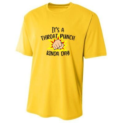 It's A Throat Punch Kinda Day Funny Punch Meme Gift Youth Performance Sprint T-Shirt