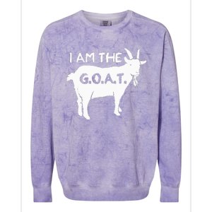 I Am The G.O.A.T. Greatest Of All Time Athletics Champion Colorblast Crewneck Sweatshirt