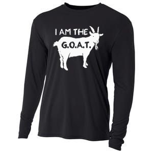 I Am The G.O.A.T. Greatest Of All Time Athletics Champion Cooling Performance Long Sleeve Crew