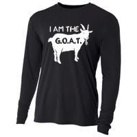 I Am The G.O.A.T. Greatest Of All Time Athletics Champion Cooling Performance Long Sleeve Crew