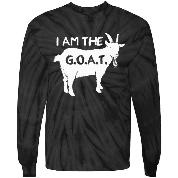 I Am The G.O.A.T. Greatest Of All Time Athletics Champion Tie-Dye Long Sleeve Shirt