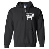 I Am The G.O.A.T. Greatest Of All Time Athletics Champion Full Zip Hoodie