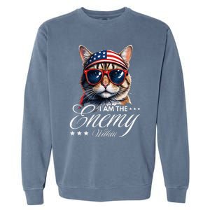 I Am The Enemy Within Cat Ladies Kamala Harris 2024 Merch Garment-Dyed Sweatshirt